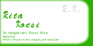 rita kocsi business card